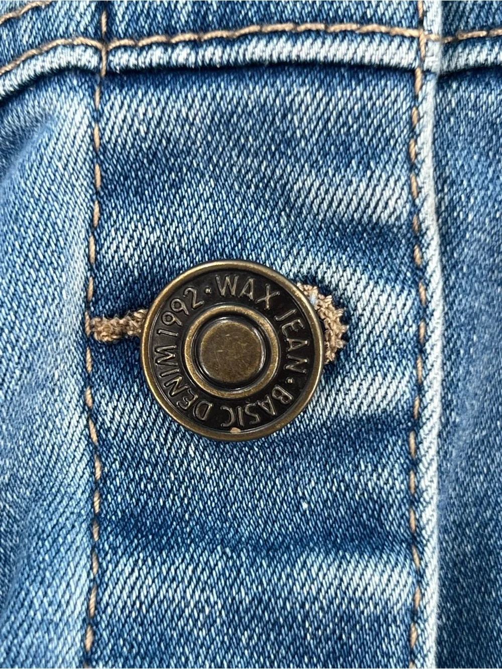 ❄️Kids Denim Hooded Jacket in Light Blue and Gray